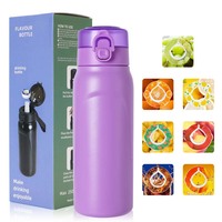 Bouteille d'eau aromatisée en acier inoxydable de 750 ml, personnalisable, avec parfum, bouteille d'eau aromatisée personnalisable, bouteille d'eau avec capsule aromatique pour boire