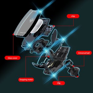 <span class=keywords><strong>Support</strong></span> de téléphone portable pour <span class=keywords><strong>voiture</strong></span> avec charge rapide <span class=keywords><strong>sans</strong></span> <span class=keywords><strong>fil</strong></span>, fixation sur grille d'aération et ventouse - Product Image 6