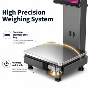 Professional Dual 15.6 Inch POS Scale System Intel i5 8GB 128GB Windows Android Smart Weighing Scale with Built-in 58mm <b>Printer</b> - Product Image 6