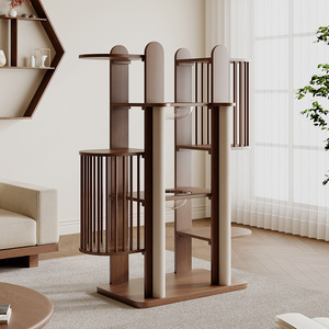 Meubles d'escalade pour animaux de compagnie, lits pour animaux, griffoirs, plateformes de saut, articles de luxe avec coussin, vente chaude OEM 2025 - Product Image 1
