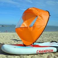 Planche à voile pliable pour kayak, planche de surf, voile assistée par énergie éolienne pour kayak, surf et voile