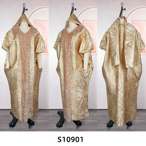 Commerce extérieur transfrontalier AliExpress, vêtements pour femmes africaines grande taille, automne-hiver, nouveau flanelle, perles, jacquard, Dashiki - Product Image 2