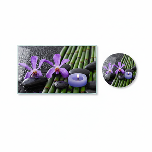 Elegant <b>Bamboo</b> Grove Zen Wall Art - Printed Canvas Artwork,TEMPERED GLASS ART - Product Image 2