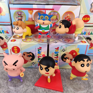 HESPER - Juego de 6 Figuras Coleccionables de Crayon Shin-Chan Kamen Kawaii en Caja <span class=keywords><strong>Sorpresa</strong></span>, Figuras de Anime de PVC - Product Image 1