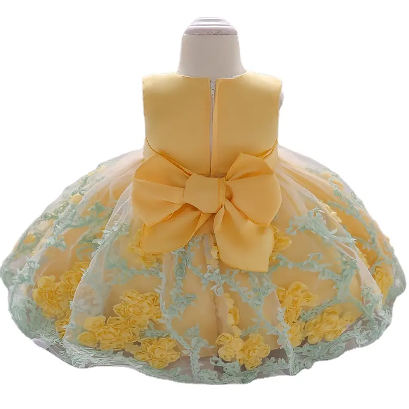 Geburtstags feier Taufe Kleinkind Baby Mädchen Big Bow Lace Festzug Hochzeit Geburtstag Kleid BBCD-006