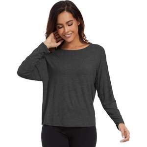 Custom Women's Long Sleeve Pullover Top Viscose From Bamboo <b>Base</b> <b>Layer</b> Slim Fit Tunic S-XXL - Product Image 3