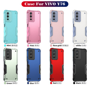 เคสเกราะแบบแข็ง PC TPU กันกระแทกสีตัดกันสำหรับ <span class=keywords><strong>VIVO</strong></span> <span class=keywords><strong>V25</strong></span> <span class=keywords><strong>Pro</strong></span> <span class=keywords><strong>5G</strong></span> S15 <span class=keywords><strong>Pro</strong></span> Y91 Y95 Y02 4G - Product Image 6
