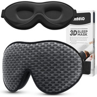 Masque pour les yeux 3d Masque pour les yeux de nuit 3d Block Out Light Soft Comfort mousse à mémoire de forme avec œillets profilés