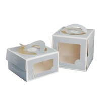 Échantillons disponibles boîtes d'emballage alimentaire à emporter en papier pour boulangerie, bonbons, macarons, biscuits, gâteaux personnalisés avec fenêtre