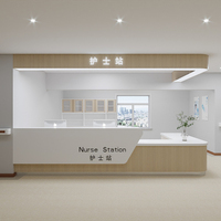 Poste d'infirmière Comptoir de service aux patients Bureau d'information Mobilier d'hôpital Design moderne durable multifonctionnel