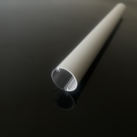 Diffuseur de lumière LED en polycarbonate transparent blanc laiteux de 20 mm de diamètre, profil de tube de co-extrusion, couvercle de lentille
