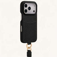 Étui de téléphone de luxe en cuir véritable fin et enveloppant pour 18 Pro, fabricant OEM ODM personnalisé, coque de protection