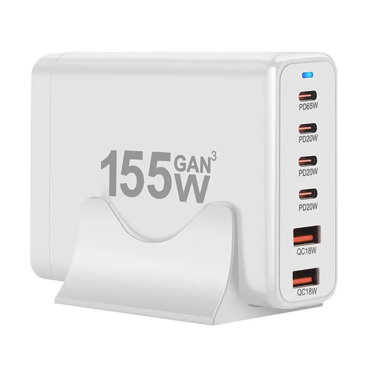 155w 15watts 5V Power Usb-c Pd Gan Compact Charger Fast Charging Station for travel in home