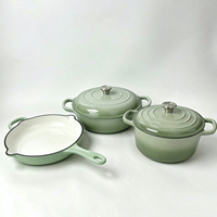 Ensemble de batterie de cuisine antiadhésive 3 pièces, compatible four, comprenant faitout, poêle à frire et casseroles, pour cuisinières à induction et à gaz