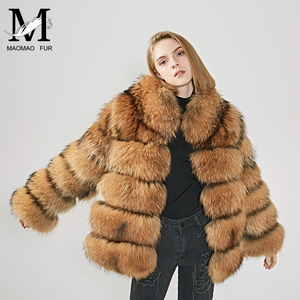 Chaqueta de piel de <span class=keywords><strong>mapache</strong></span> Real para mujer, moda al por mayor, abrigo de piel Natural personalizado, cálido para invierno - Product Image 6