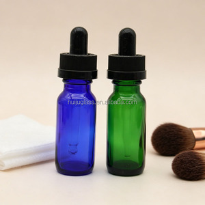 Bouteilles en verre pharmaceutique de Boston de haute qualité, ambre, bleu, vert, transparent, givré, 0,5 oz (15 ml) - Product Image 3