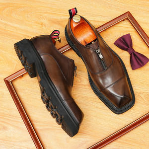 Nuevas Botas Chelsea de Otoño Invierno para Hombre, de Cuero, Estilo Europeo, de Negocios, de Caña Alta, Casuales, Botines, Diseño Coreano - Product Image 1