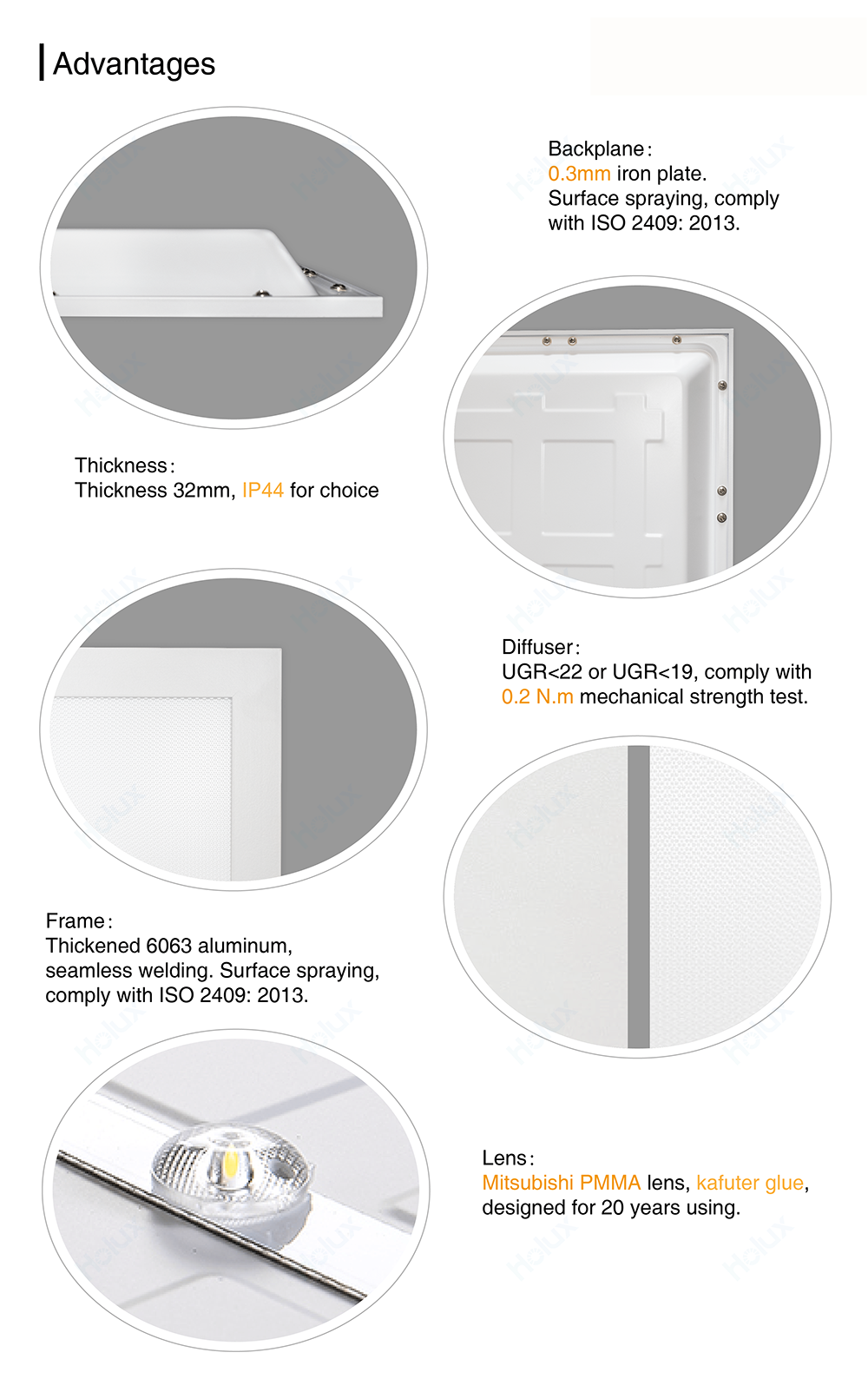 Stock in Germany - ENEC CE CB LED Backlit panel 595x595 620x620 30x120  40W  led panel light