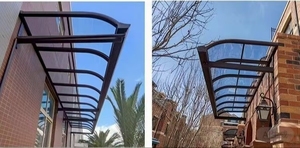 Tout nouvel <span class=keywords><strong>abri</strong></span> <span class=keywords><strong>de</strong></span> pluie moderne en alliage d'aluminium, associé à une couverture d'auvent <span class=keywords><strong>de</strong></span> jardin sur le toit en polycarbonate - Product Image 5