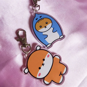 2 pz/set Kpop <span class=keywords><strong>Monsta</strong></span> X cartone animato acrilico portachiavi MINHYUK JOOHEON cane gatto animale simpatico portachiavi borsa chiave decorazione HYUNGWON I.M fan regalo - Product Image 4
