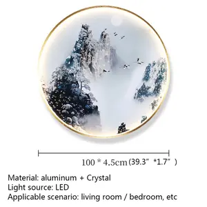 Indoor Mural Fixtures LED Chinese Style Creative Bedroom Light Sconces for Home Bedroom Wall Lamps