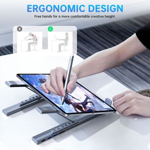 ラップトップ ドッキング ステーション スタンド、8 in 1 USB C ハブ HDTV ポータブル ラップトップ スタンド ウィット... - Product Image 6