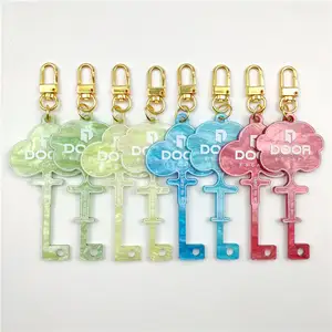 Özel sihirli plastik akrilik anahtar şekil anahtarlık anahtar etiketi benzersiz tasarım Glitter yıldız anahtarlık anahtar etiketi