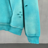 Sweat à capuche personnalisé en molleton délavé à l'acide, coupe oversize, style streetwear vintage pour homme, idéal pour l'hiver