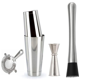 Ensemble de shakers à cocktails Boston en acier inoxydable doré 800 ml, outils de bar personnalisés, vente en gros à prix abordable pour barman - Product Image 1