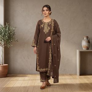TENNECY Women's Ankle-Length Real Hand Mirror with Sequence Embroidery-Party Style Wedding Season Wear for Kurta/<b>Kurti</b> - Product Image 1
