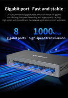 COMFAST Switch Jaringan Ethernet 8 Port Gigabit 10/100/1000Mbps Tanpa Manajemen CF-SG83