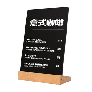 Tabela de café personalizada da placa chevrolet, emenda acrílico com exibição de menu de marca, mostrador superior