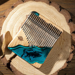 Hluru-Piano de pulgar Kalimba para niños, instrumento Musical de 21 teclas con pastilla KW, <span class=keywords><strong>Calimba</strong></span>, Pulgar - Product Image 4