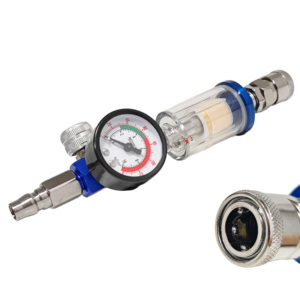 Mini Filtro de Agua de Alta Presión para Pistola de Pintura con Colector de Agua de 140 psi y Manómetro - Product Image 2