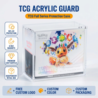 Boîtier de présentation en acrylique pour TCG ETB avec couvercle magnétique, protection anti-UV à 99 % pour boîte Elite Trainer, vente en gros, logo personnalisé