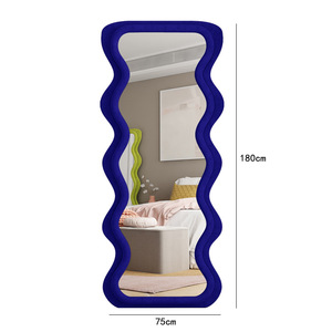 <span class=keywords><strong>Espejo</strong></span> de Ondas Irregulares al por Mayor, <span class=keywords><strong>Espejo</strong></span> Decorativo <span class=keywords><strong>con</strong></span> Borde Flocado de Diseño Personalizado para Exhibición en Eventos Residenciales y Comerciales - Product Image 4