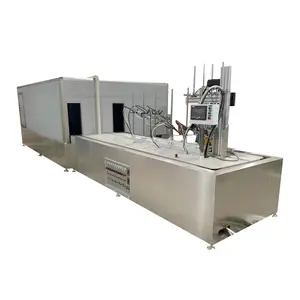 automatically spraying paint coating machine with water fall tank & oven machine for glass &plastic bottle cup wood parts