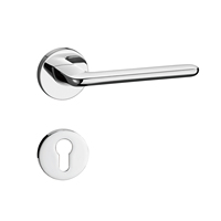 Juego de Manijas de Puerta Modernas de Latón Sólido con Cerraduras de Embutir para Apartamentos, Villas, Habitaciones de Hotel, Entrada, Privacidad, Manija Mecánica con Cerradura