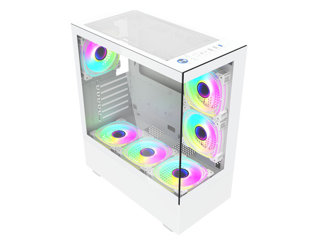 Most Popular High Quality Sea View Gaming PC Desktop Computer Gaming ATX /MATX Computer Case WHITE COLOR 380A