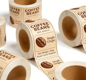 Autocollants en vinyle adhésif personnalisés, autocollants de scellage pour les sacs de grains de café et les bouteilles, étiquettes d'emballage imprimées - Product Image 2