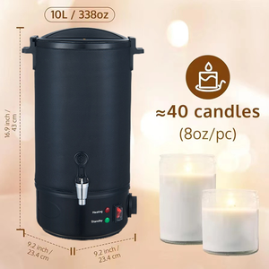 <span class=keywords><strong>Calentador</strong></span> de Cera Termostático de Acero Inoxidable de 10L para Salón de Belleza, Depilación, Fabricación de Velas, <span class=keywords><strong>Calentador</strong></span> de Cera de <span class=keywords><strong>Parafina</strong></span> - Product Image 3