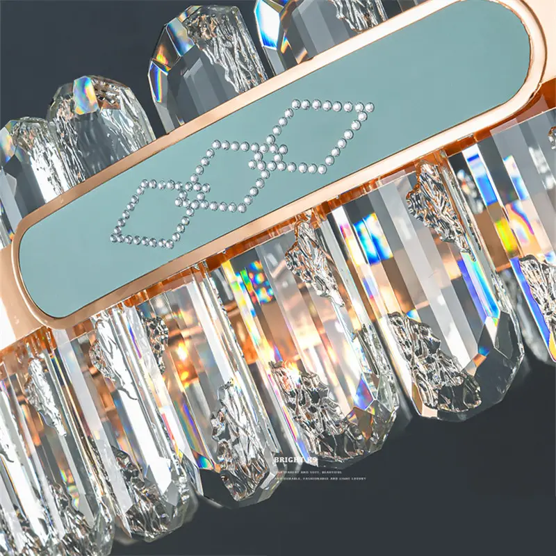 NiteCore 익스트림 라이트 럭셔리 거실 크리스탈 샹들리에 빌라 레스토랑 샹들리에 럭셔리 스마트 LED 크리에이티브 라운드 램프