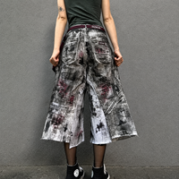 DiZNEW – Nouveaux shorts en jean déstructurés et déchirés pour hommes, style streetwear, coupe ample, superposés, rouges, BSCI