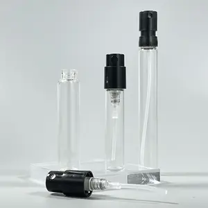 Empty Glass Spray Bottle 1ml 1.5ml 2ml 3ml Mini Wholesale Empty Clear Round Customize Spray Glass Perfume Sample Bottle