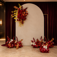 Arrangements floraux de mariage, ensemble de 6 fleurs artificielles en soie de luxe, professionnel pour la décoration du couloir et du sol lors de la cérémonie