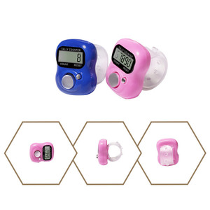 เครื่องนับจำนวนแบบดิจิตอล LCD สำหรับนิ้วมือ ทำจากพลาสติก ใช้ซ้ำได้ เหมาะสำหรับงานถัก - Product Image 1