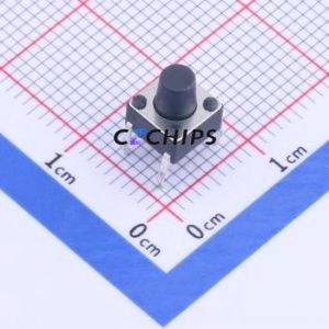 ST-1102-7 Tactile Switch Through hole Component (THT)-4P,6x6mm Switch Single Pole Single Throw Round Button 2.6N Through Hole - Product Image 1