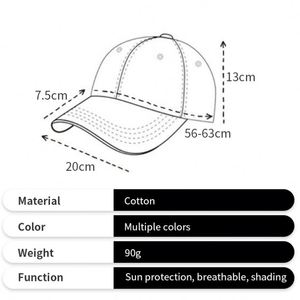 Gorra de Béisbol de Talla Grande con Parte Superior Redonda y Profunda, Protección Solar, Estiliza tu Rostro - Product Image 3