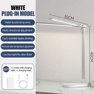 Hiện đại phong cách LED bàn đèn với 5 chế độ màu sắc và 5 mức độ sáng nhôm & ABS cơ thể kim loại bóng râm cho đọc sách nghiên cứu - Product Image 5