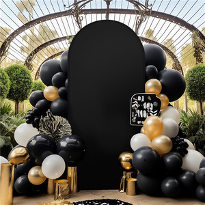 Hochzeit gewölbte Abdeckung gewölbter Hintergrund Abdeckung Party Baby-Shower gewölbter Stand dekoriert mit Milchseiden gewölbter Abdeckung - Product Image 6